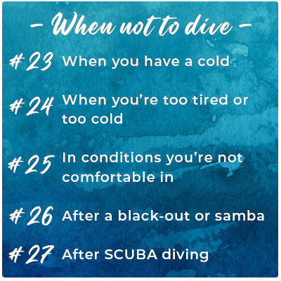 When not to dive